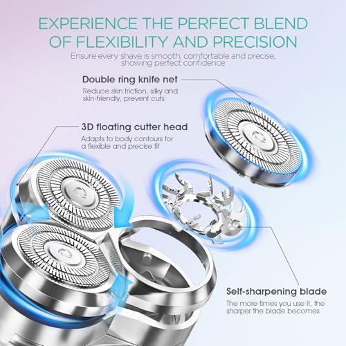 Women’s Electric Shaver - 3D Floating Razor, Waterproof, Gold