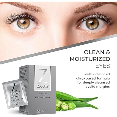Zocular Zocuwipe Eyelid Wipes Eyelid Cleanser and Moisturizer Pads 30ct + Zocular ZocuZap Facial Wipes, 15 Count Bundle