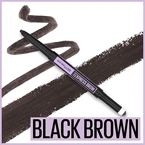 Maybelline Express Brow 2-in-1 Pencil & Powder, Black Brown, Pack of 2 - Full Brows