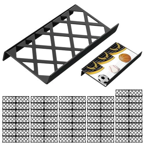 Yalikop 72 Pcs Hollow Trading Card Display Risers Set, 6.89 x 3.35 in, Black