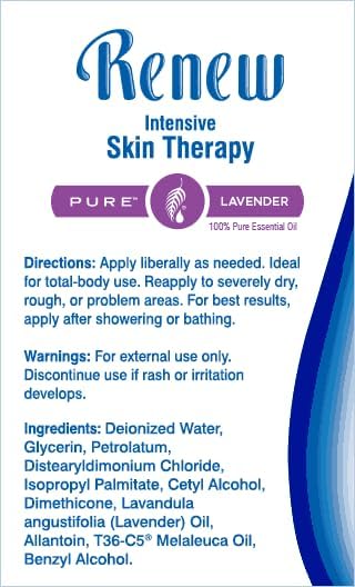 Renew Intensive Skin Therapy Lotion with Calming Lavender Essential Oil