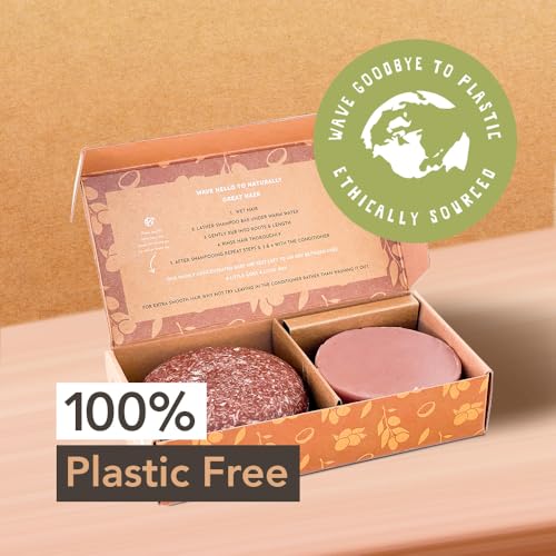 Argan Oil Shampoo & Conditioner Bar Set - Sulfate-Free Vegan Hair Care for All Hair Types