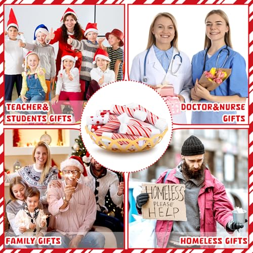 50 Pcs Christmas Peppermint Lip Balm Candy Party Favors Bulk - Festive Holiday Gifts