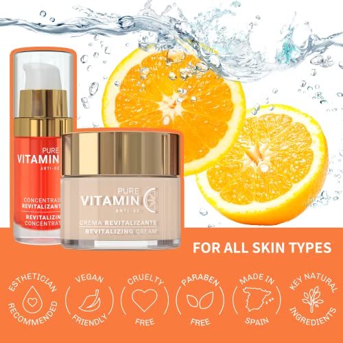 Vitamin C Serum & Face Cream Bundle for Hydrating & Anti-Aging Skin Care
