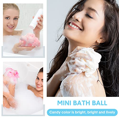 50 Pack Loofah Sponge Bulk Shower Mesh Balls Multicolor for Bath & Body