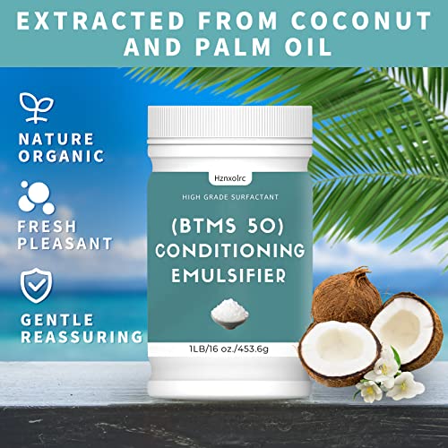16 oz BTMS 50 Conditioning Emulsifier for Hair and Skin Care - Pack of 1 Pound