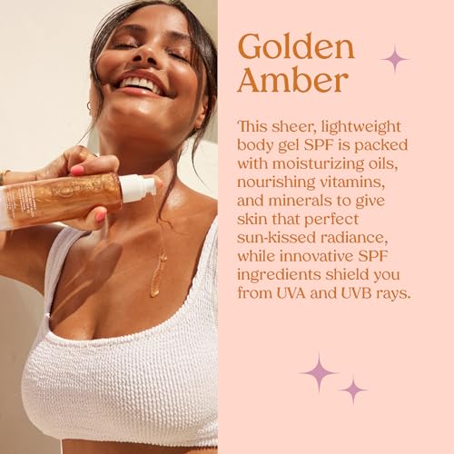Kopari Sun Shield Body Glow Broad Spectrum SPF 30 In Golden Amber & Sun Shield On-The-Glow Sheer Sunscreen Stick SPF 40