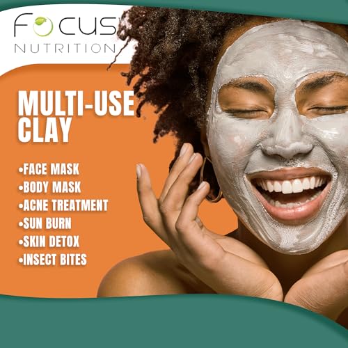 Calcium Bentonite Clay - 2 lbs Calcium Bentonite Clay Powder Clay Mask for Face Body Detox Hair Mask Skincare Ancient Healing Clay