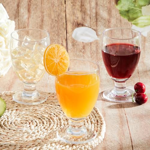 Set of 30 Water Goblets - Clear Stemmed Drinking Glasses 10.5 oz - Elegant Crystal Glassware
