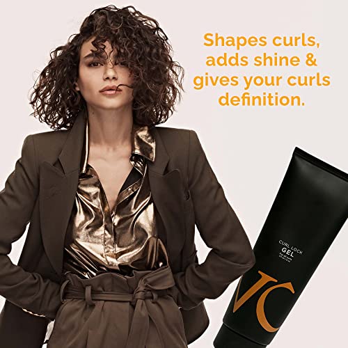 VICIOUS CURL Lock Gel - No-Crunch Curl Defining Gel for Wavy & Curly Hair, Medium-Strong Hold, 6 Fl Oz