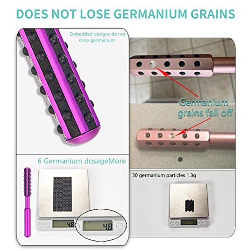 Beauty Massage Roller, Facial Tool, Germanium Roller for Chin Massage, Suitable Lifting Skin, Massaging The Whole Body. (Purple) 1 count
