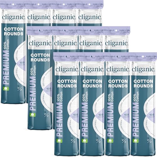 Premium Cotton Rounds for Face - Makeup Remover Pads 1200 Count Classic Variation