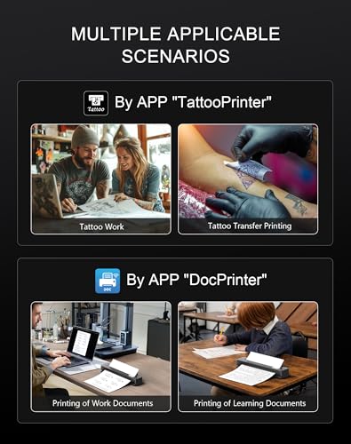 Wireless Tattoo Stencil Printer with 2500mAh Battery - Portable & Compatible