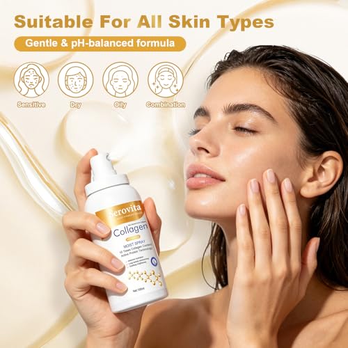 Serovita Collagen Spray 2-Pack - Hydrating Anti-Aging Face & Body Moisturizer