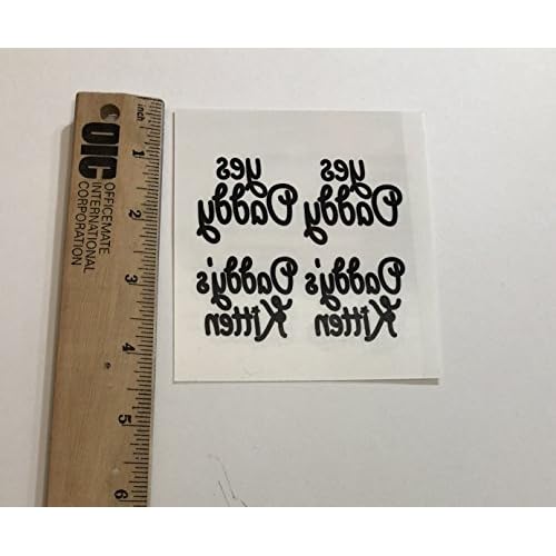 5 Sheets of Daddy's Kitten Yes Daddy Temporary Tattoos