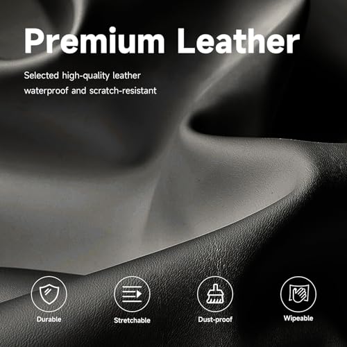 Leather Cover for Massage Table Wipeable Massage Bed Protector Cover Made of 4-Ways Elastic 100% PU Waterproof Material, Machine Washable, Fit Rectangular Tables 28-32" Wide (White, 1Pcs)