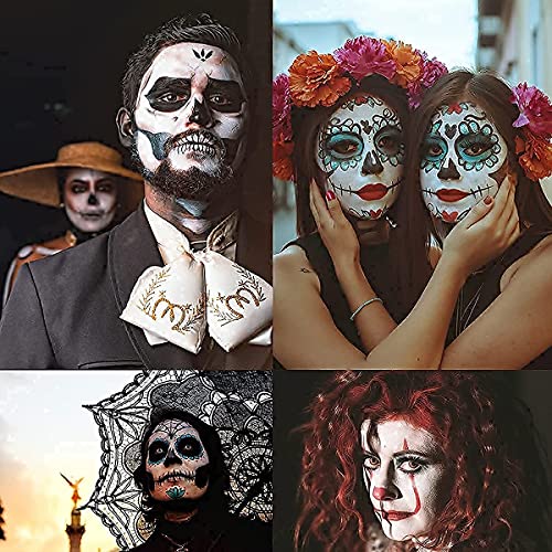 VERONNI SFX Makeup kit 12 Colors Face Body Paint Oil£¨96g£©Halloween Makeup with Special Effects Wound Scar Wax, Fake Scab Blood, Spatula, 10 Brushes,1 Stipple Sponge (02)
