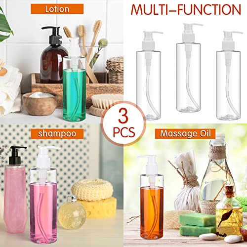 Eaasty 3-Piece Massage Oil Bottle Holster Set with 8 oz Dispenser, Black - Variation 3