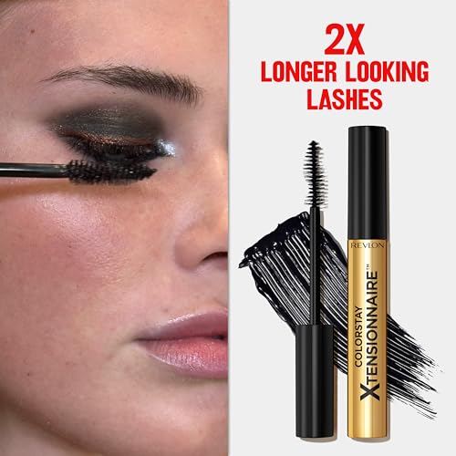 REVLON Moonlit Smokeshow Bundle as featured in Christian Siriano¡¯s NYFW show, ColorStay Eyeshadow Quad, Multiplayer Eye Pencil, Xtensionnaire Mascara, and Brow Fantasy, Pack of 4
