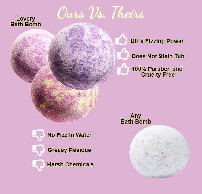 Lavender Bath Bombs Gift Set - 30pc Natural Spa Bubble Bath Accessories