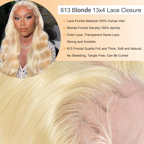 Isufer 613 Blonde 13x4 HD Transparent Lace Frontal Wig 10 Inch Pre-Plucked Body Wave