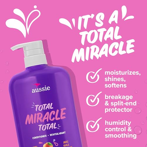 Aussie Total Miracle 7 Benefits Hair Conditioner 4-Pack, 30.4 fl oz for All Hair Types