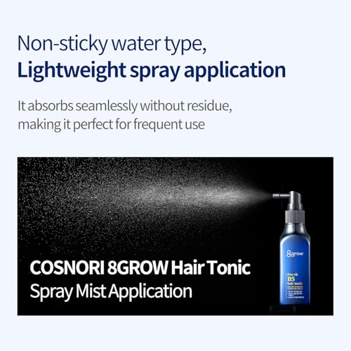 COSNORI Pro-Vit B5 Hair Tonic Spray for Thinning Hair & Loss - Strengthening & Thickening with Peptides & Botanical Ingredients, Menthol, 3.38 fl oz