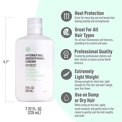 MINT Hydrating Heat Protectant Hair Cream for Frizz Control & Smoothing