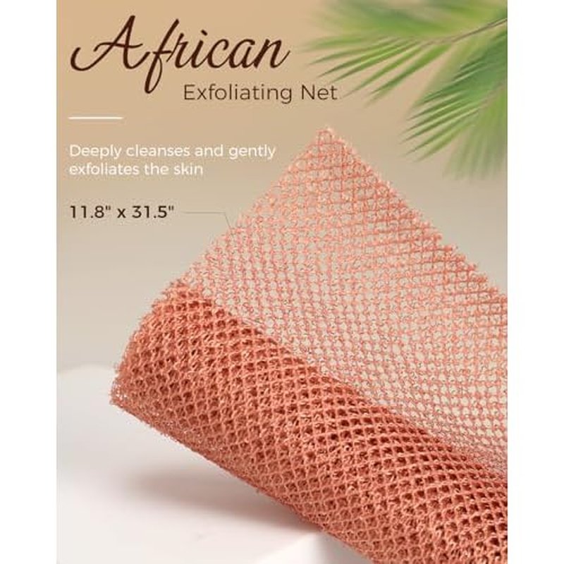 Kojic Acid Soap, Turmeric Soap for Dark Spots with Vitamin C & Shea Butter, Paraben & Sulfate-Free - 3 Bars with African Net Sponge