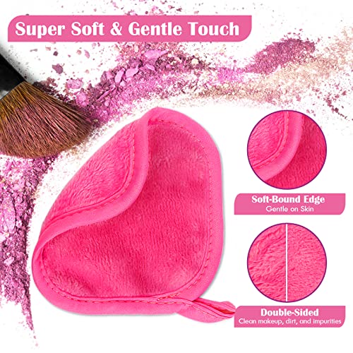Orighty Microfiber Washcloths Towel Set 50 Pack, Bundle with Makeup Remover Cloths 5x5 in Pack of 12