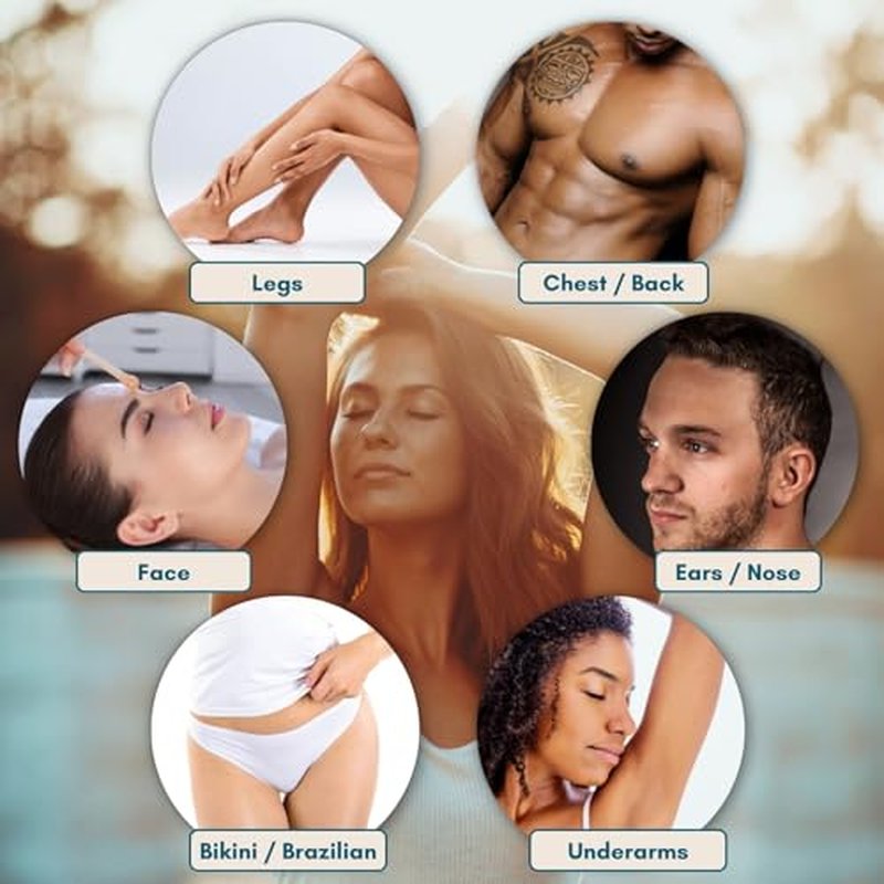 Hard Wax Beads for Hair Removal, Maxi Pack 1.75 lb, Hypoallergenic & Rosin-Free Stripless Wax for Sensitive Skin, Coarse Hair, Bikini Brazilian, Face, Underarms, Legs, Chest, Rose