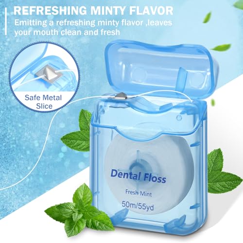 Honeydak Multicolor Mint Flavored Dental Floss Bulk 150 Pack, Strong & Smooth