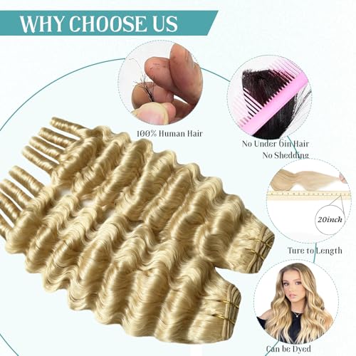 Munx 613 Blonde Burmese Curly Human Hair Bundles 12 Inch 85G Virgin Extensions