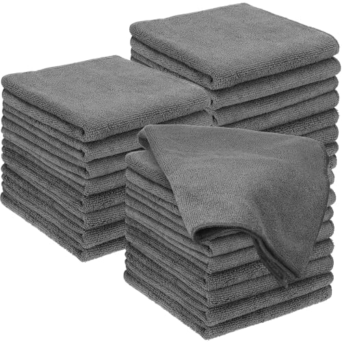 Grey Microfiber Bleach-Resistant Salon Towels 16 x 29 Inches - Pack of 24