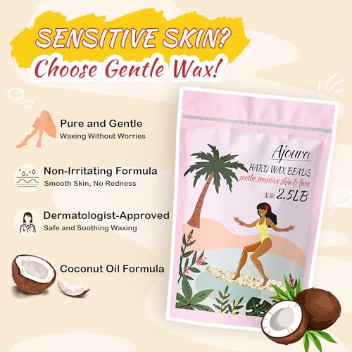 Off White 2.5 lb Hard Wax Beads for Sensitive Skin Hair Removal