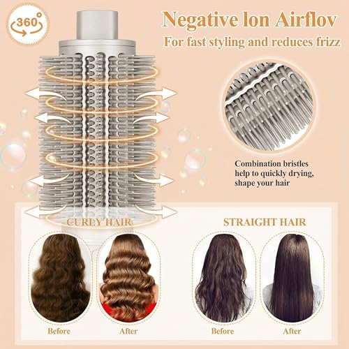 Volumizing Round Brush Attachment for Shark FlexStyle HD400 Series - Soft Curls & Root Lift