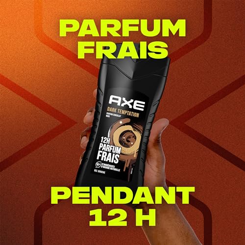 AXE Dark Temptation Shower Gel 250ml - Amber Scent, 8.45 Fl Oz, Pack of 1