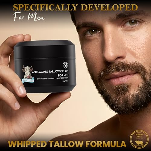 Men's Tallow and Honey Face Moisturizer - Organic Beef Tallow Skin Balm 1.7 OZ