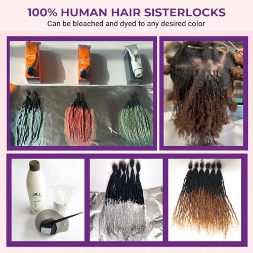 Human Hair Sisterlocks Micro Locs Extensions 8 Inch-30 Strands - #4, Soft & Natural