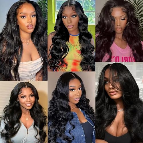 Brazilian Virgin Body Wave Hair Extensions 3 Bundles 18-34 Inch Black #1B