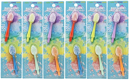 Children's Soft Toothbrushes with Replaceable Heads - 6 Colors, BPA Free, ADA Approved, 2 Pack