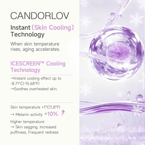 CANDORLOV Spotlight Collagen Face Mask - Brightening, Cooling & Hydrating Sheet Mask for Dark Spots