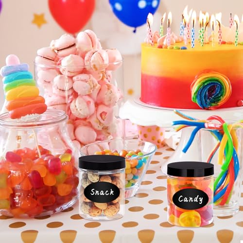 6 OZ Plastic Jars with Lids - Pack of 48 Clear Food-Grade Containers for Storage & Crafting - Variation: Pack of 48, 6 OZ