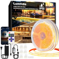 2700K 100FT Waterproof COB LED Strip Lights Outdoor IP68 - Bright Warm White, Dimmable