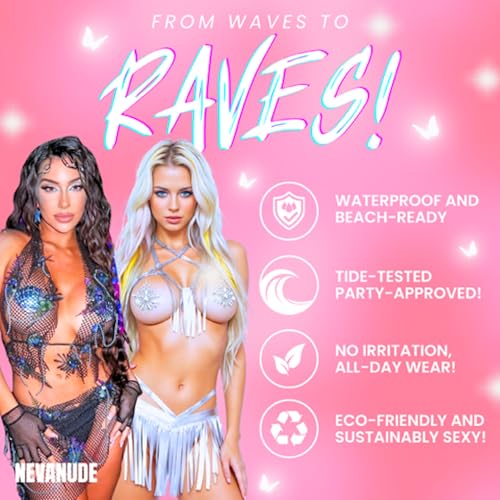 Neva Nude FOOK YU SOUP Naughty Words and Symbols Large Temporary Tattoo Pack | Body Decoration for Festivals, Raves, and More