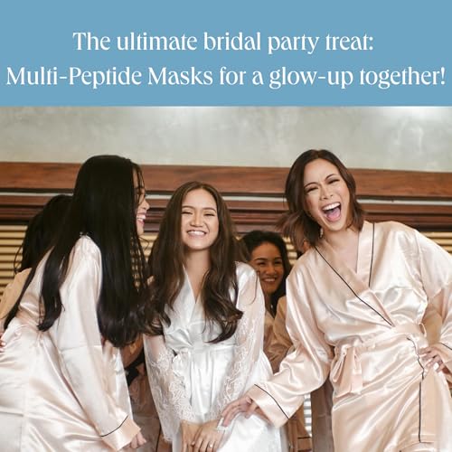 BioRepublic Multi-Peptide Power Recovery Face Masks 3-Pack - Anti-Aging Biocellulose Sheet Mask for Wrinkles & Radiance