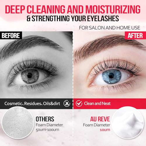 AuReve Lash Shampoo Concentrate Rose 100ml - Deep Cleanser for Lashes & Extensions