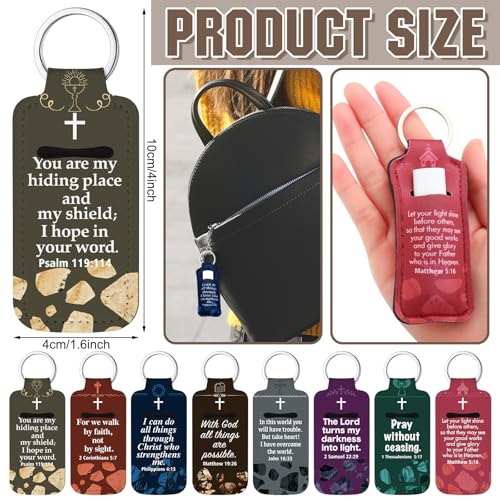 Scenic Christian Lipstick Holder Keychain Gift - 72 Pack with Bible & Cross Themes