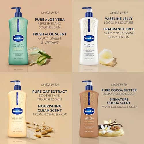 Vaseline Intensive Care Body Lotion 4-Pack - Hydrating & Repairing Moisturizers