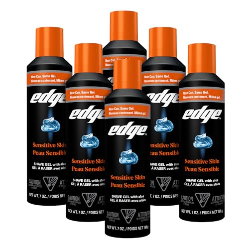 Edge Sensitive Skin Shaving Gel for Men, 7 oz - 6 Pack